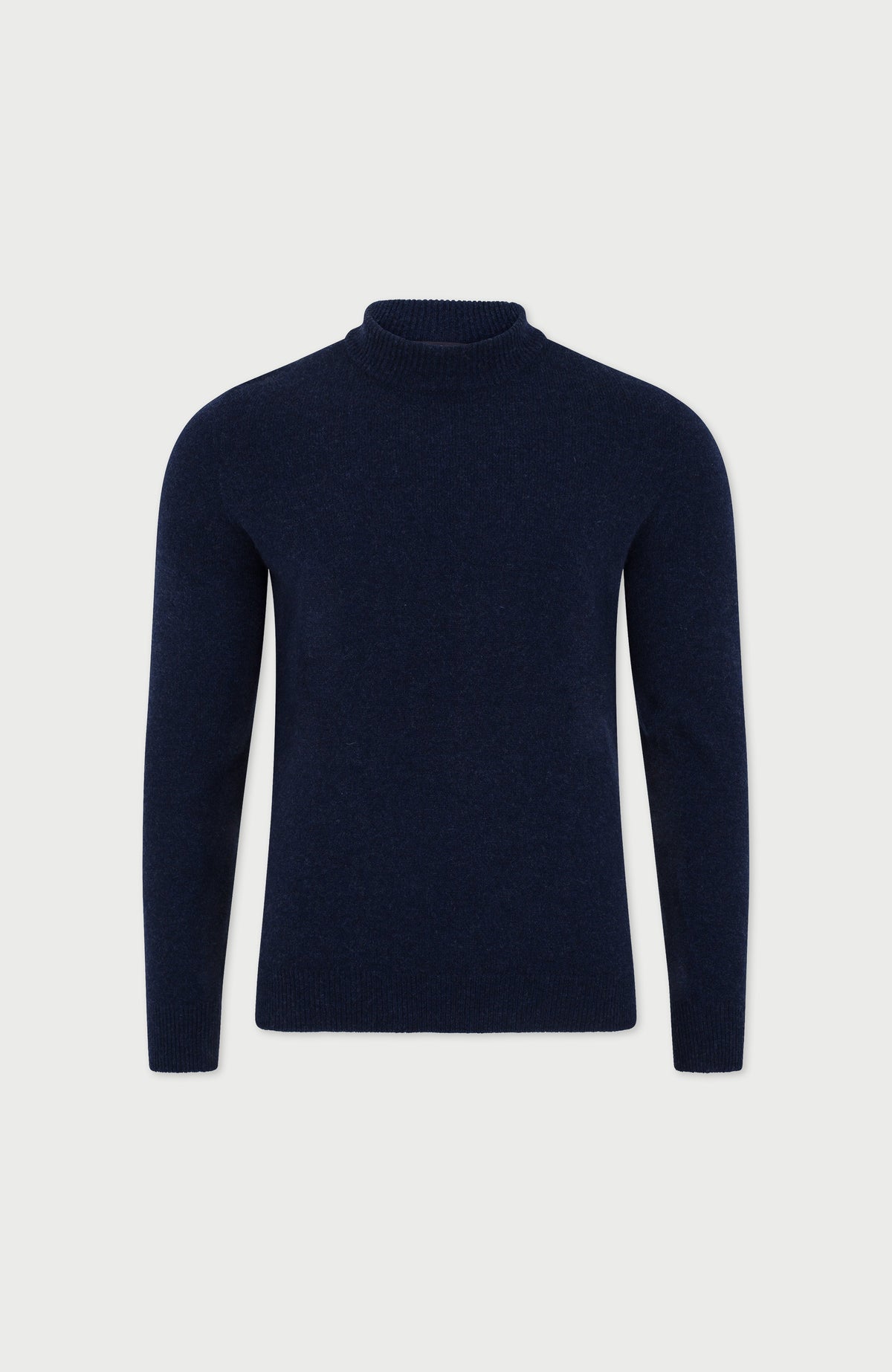 Mens Lambswool Mock Turtle Neck Jumper