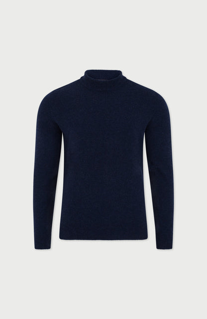 Mens Lambswool Mock Turtle Neck Jumper