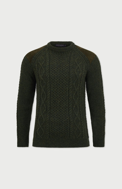 Mens Chunky Merino Wool Shooting Jumper