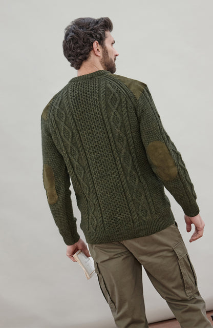 Mens Chunky Merino Wool Shooting Jumper
