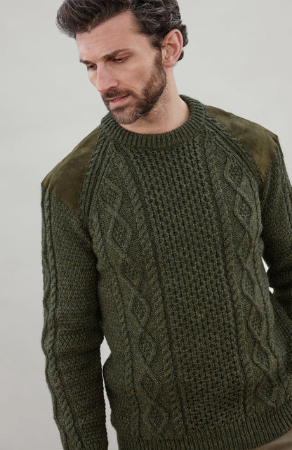 Mens Chunky Merino Wool Shooting Jumper