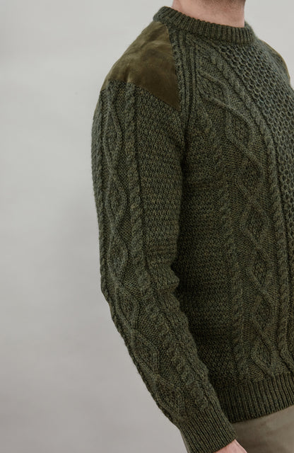 Mens Chunky Merino Wool Shooting Jumper