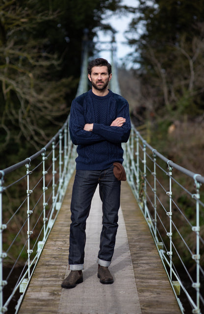 Mens Chunky Merino Wool Shooting Jumper