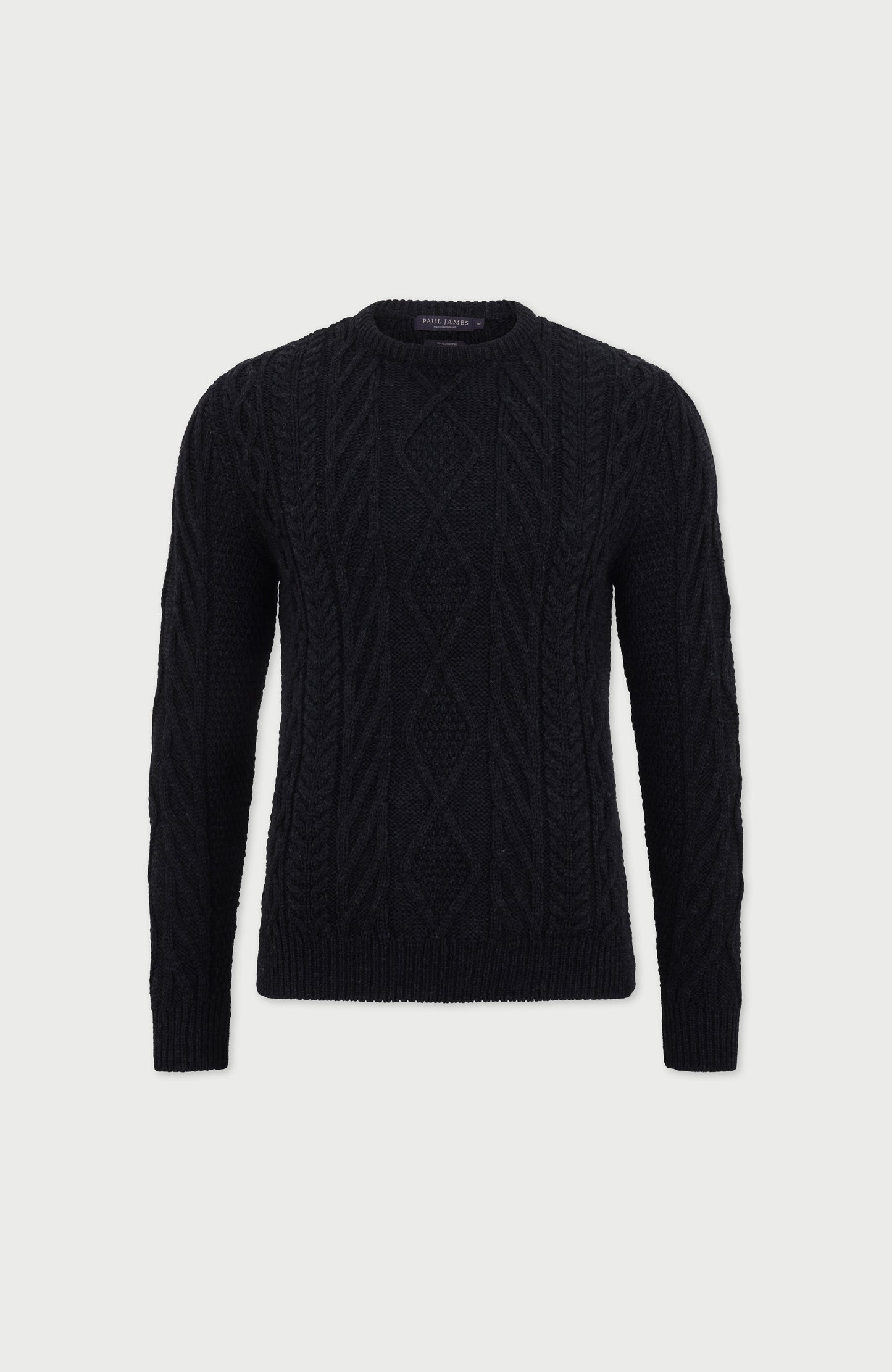 Mens Chunky Merino Wool Cable Jumper