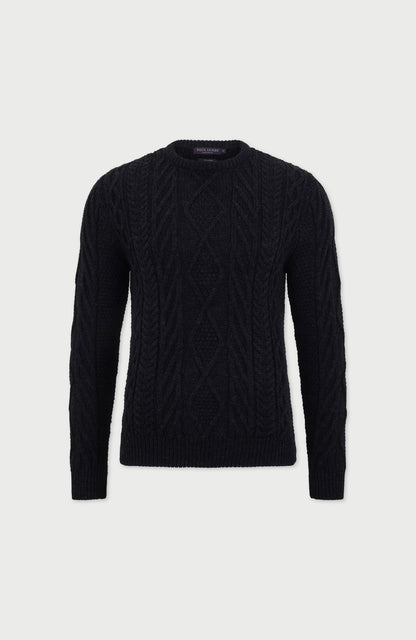 Mens Chunky Merino Wool Cable Jumper