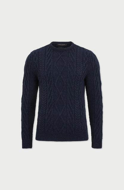 Mens Chunky Merino Wool Cable Jumper