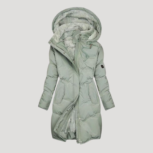 Long hooded winter coat for women | Celeste