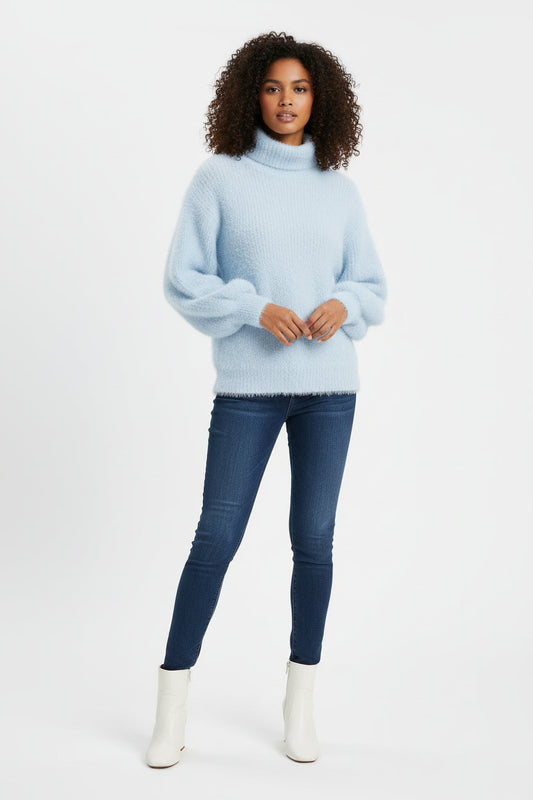 Loose-fit knit wool sweater for women | Aurelia
