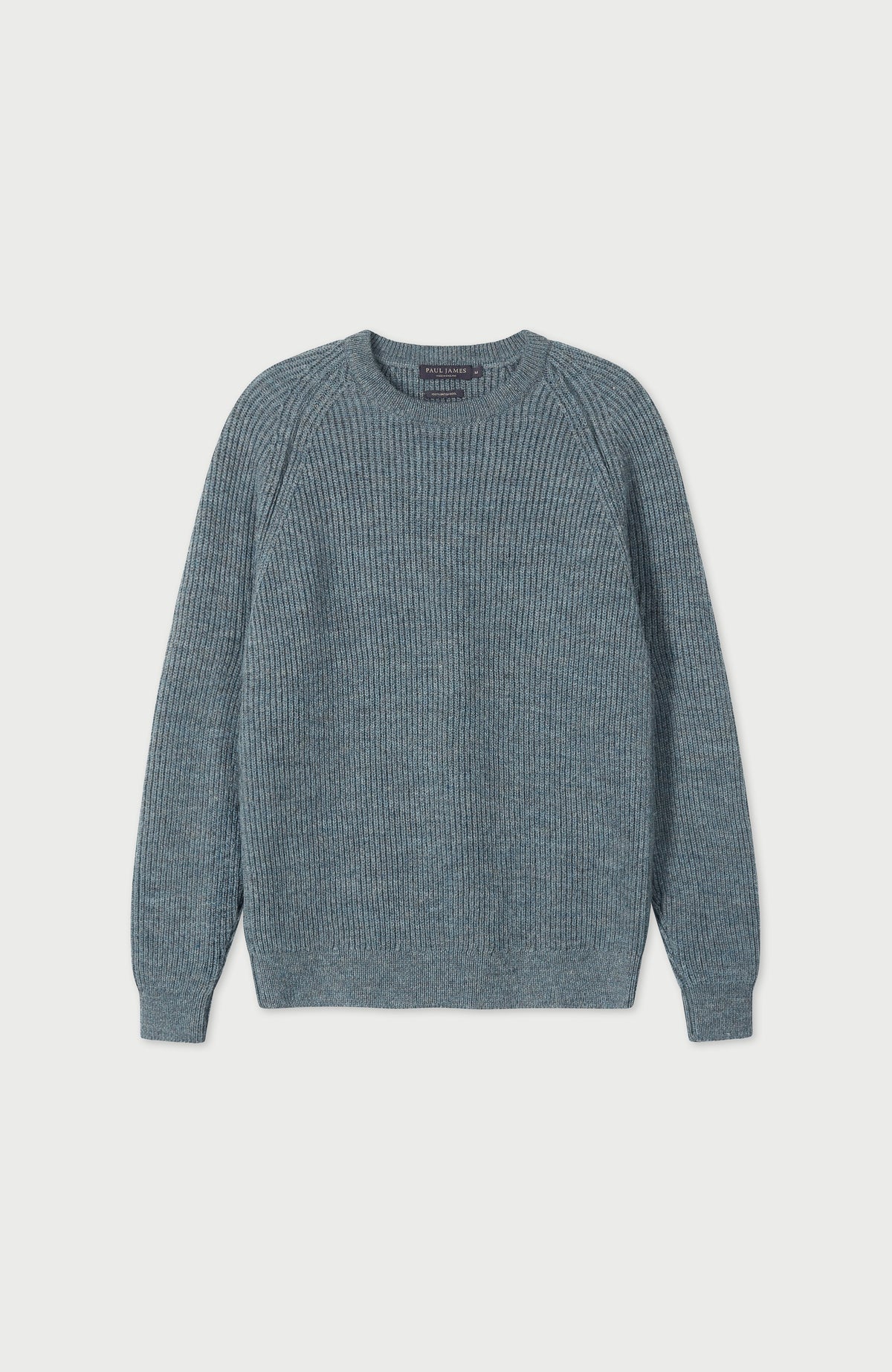Mens Sheepsoft British Wool Rib Knit Jumper