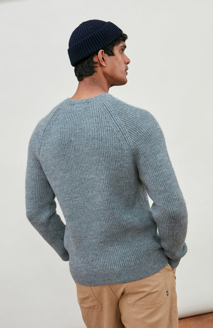 Mens Sheepsoft British Wool Rib Knit Jumper