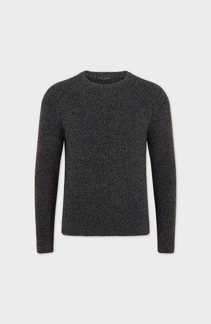 Mens Sheepsoft British Wool Fisherman Rib Knit Jumper