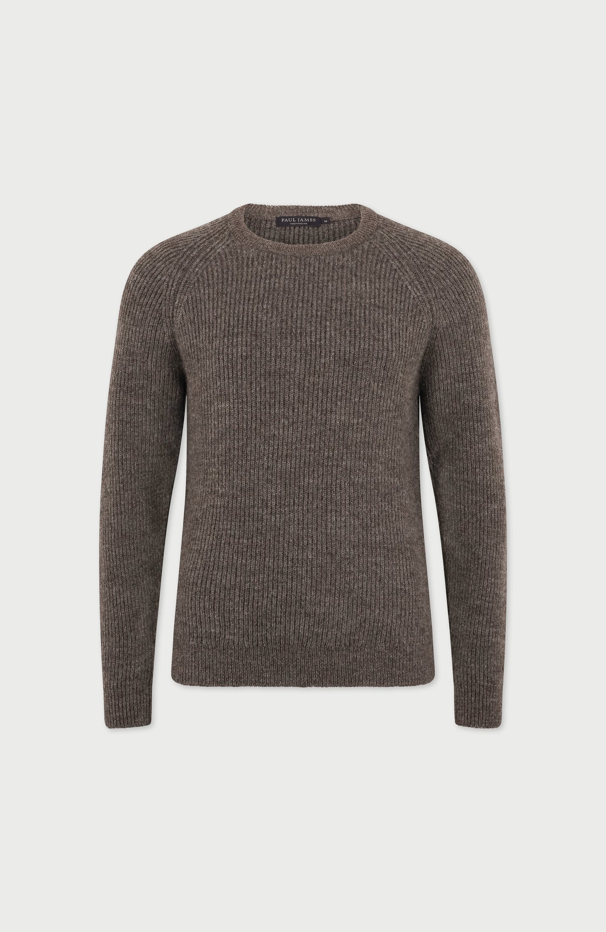Mens Sheepsoft British Wool Fisherman Rib Knit Jumper