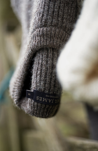 Mens Sheepsoft British Wool Fisherman Rib Knit Jumper