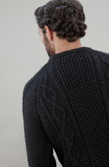 Mens Chunky Merino Wool Fisherman's Jumper