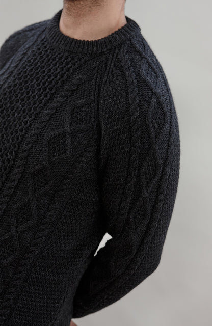 Mens Chunky Merino Wool Fisherman's Jumper