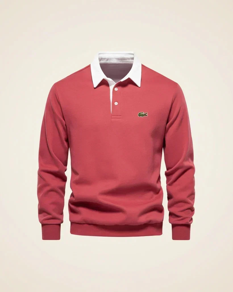 LC Refined Long-Sleeve Polo Fleece
