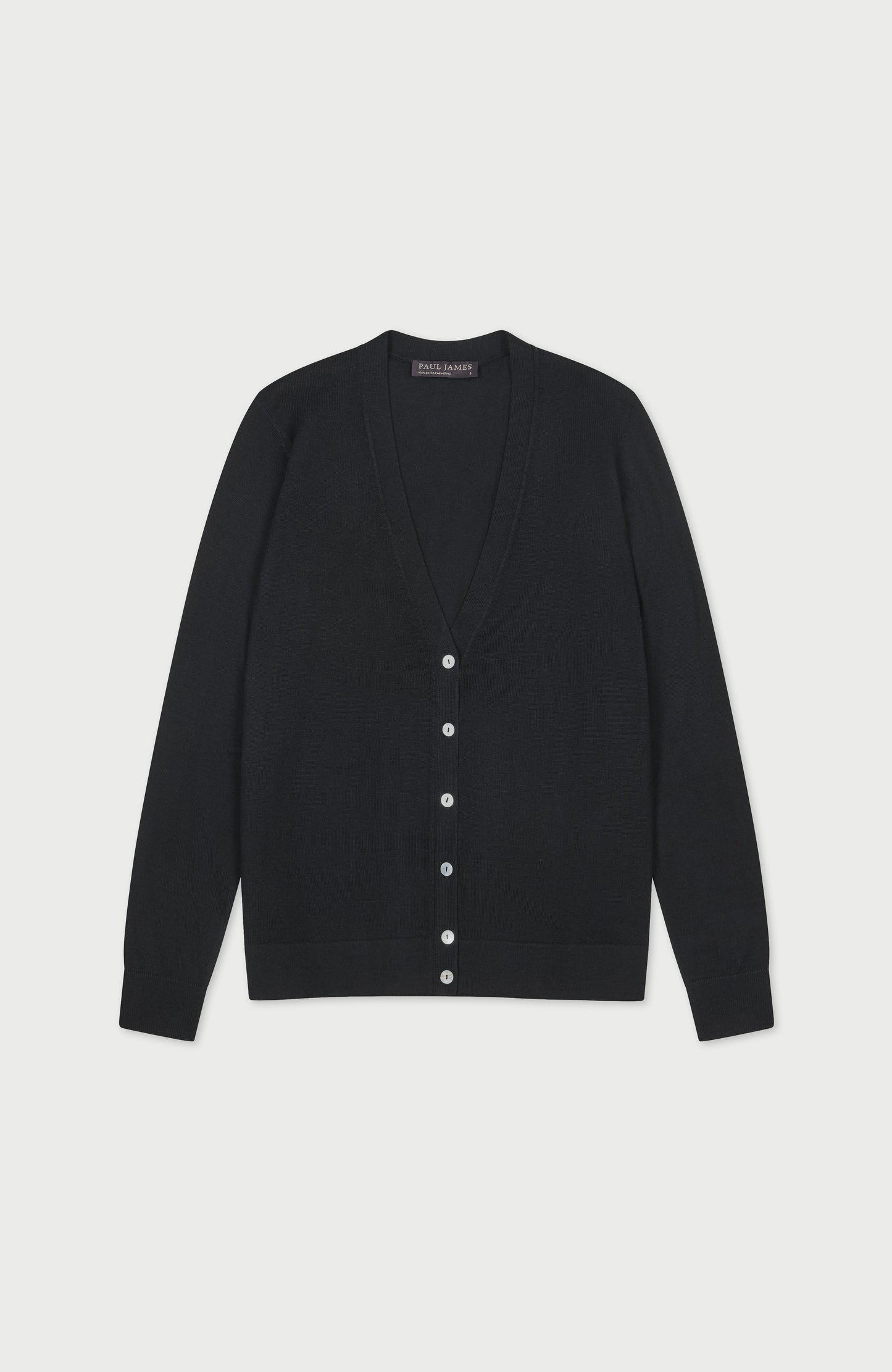 Womens Extra Fine Merino V Neck Cardigan