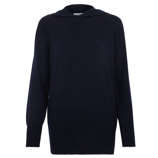 Womens Pure Extra Fine Merino Relaxed Fit Hooded Jumper