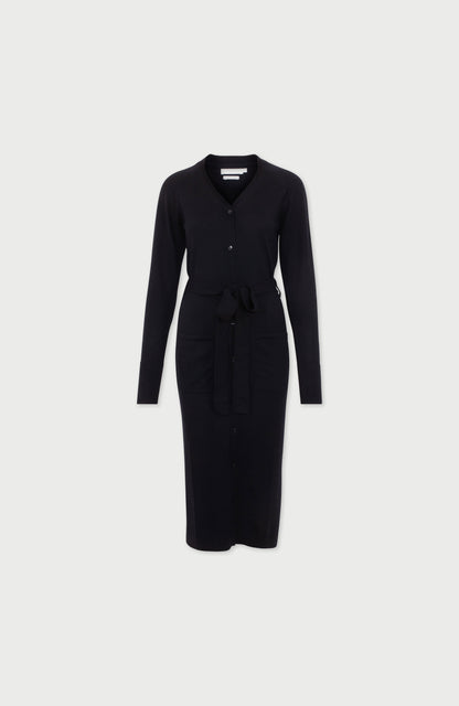 Womens Pure Extrafine Merino Long Cardigan Dress