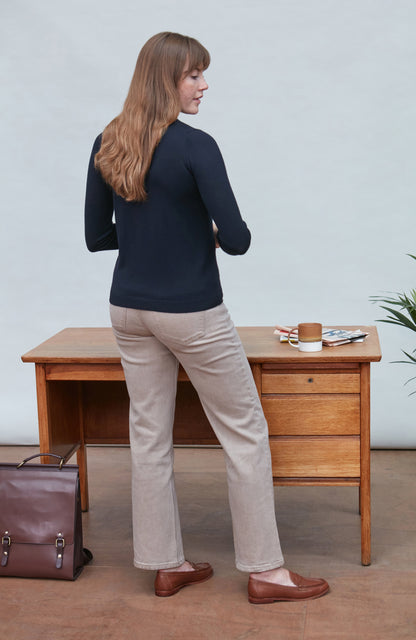 Womens Pure Extra Fine Merino High Neck Jumper