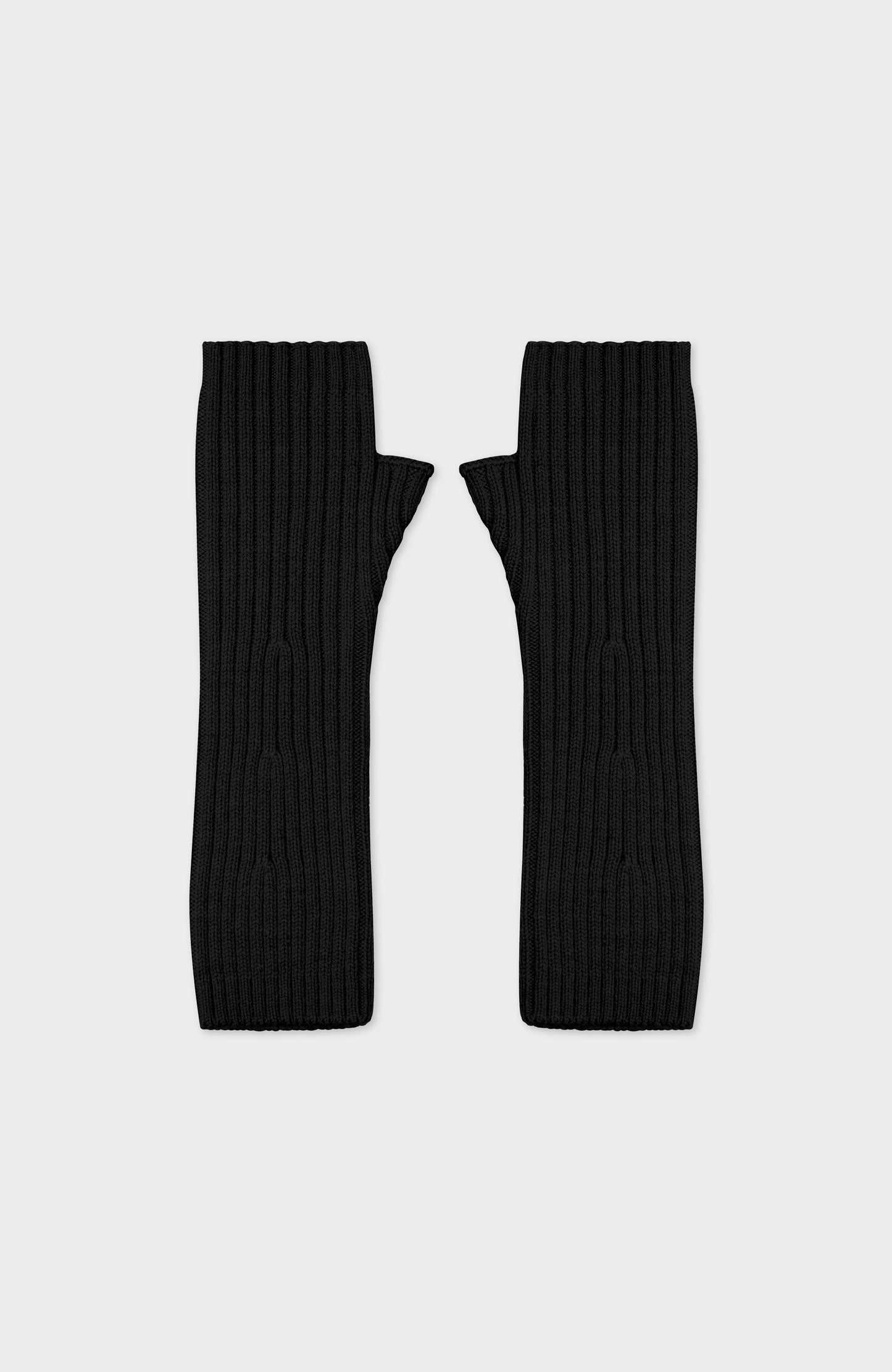 Womens Merino Activewear Ribbed Fingerless Gloves