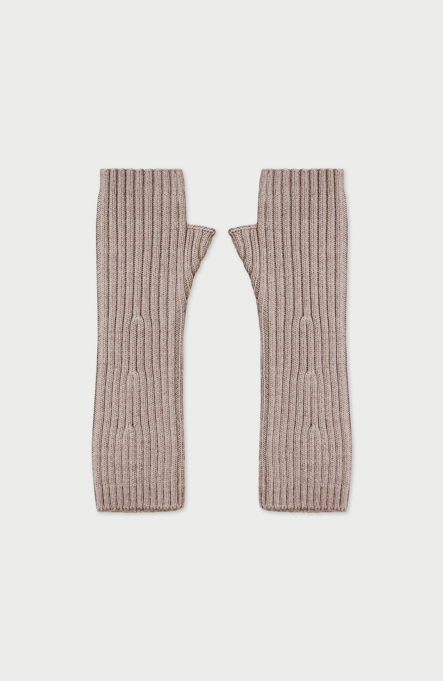 Womens Merino Activewear Ribbed Fingerless Gloves