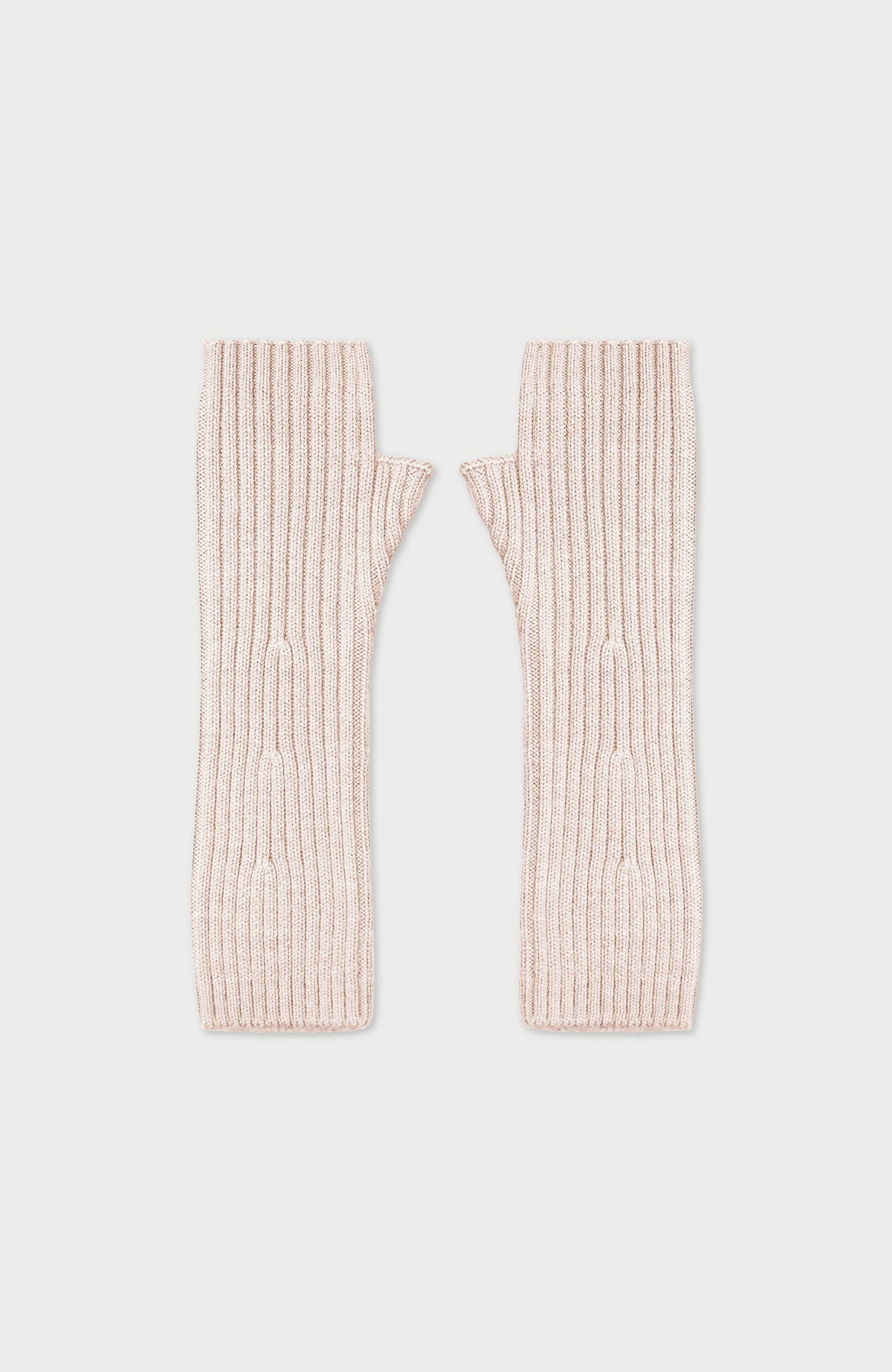 Womens Merino Activewear Ribbed Fingerless Gloves