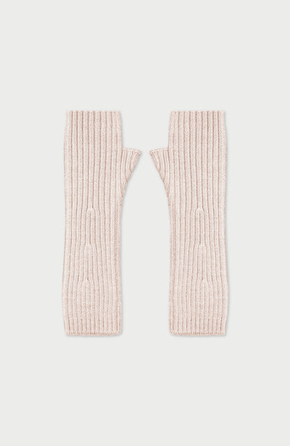 Womens Merino Activewear Ribbed Fingerless Gloves