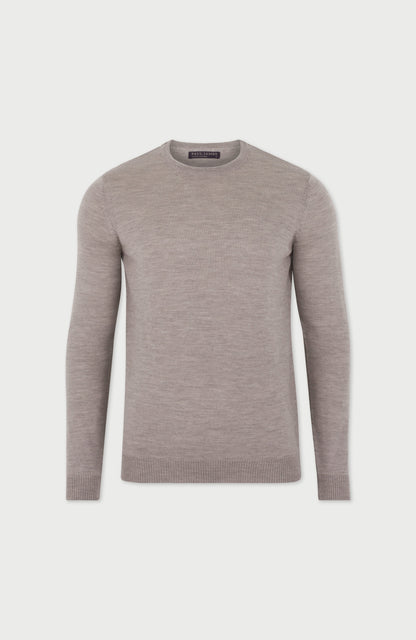 Mens Extra Fine Merino Wool Crew Neck Jumper