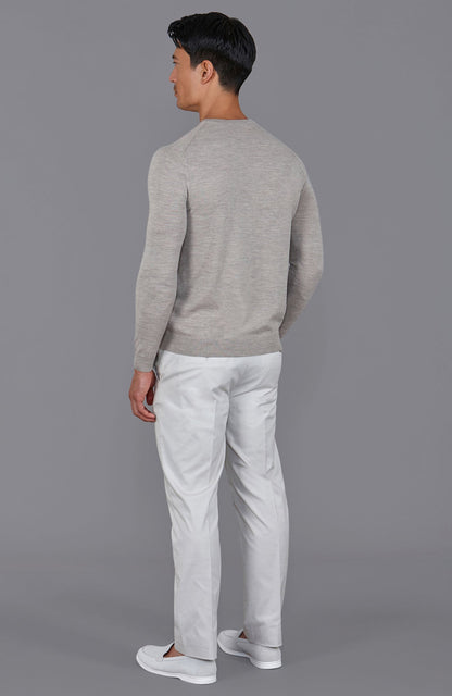Mens Extra Fine Merino Wool Crew Neck Jumper