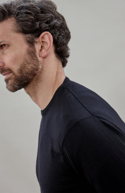 Mens Extra Fine Merino Wool Crew Neck Jumper