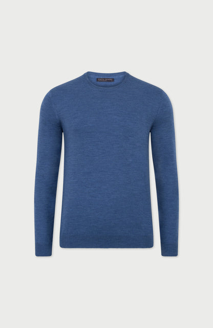 Mens Extra Fine Merino Wool Crew Neck Jumper