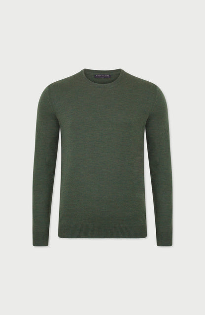 Mens Extra Fine Merino Wool Crew Neck Jumper