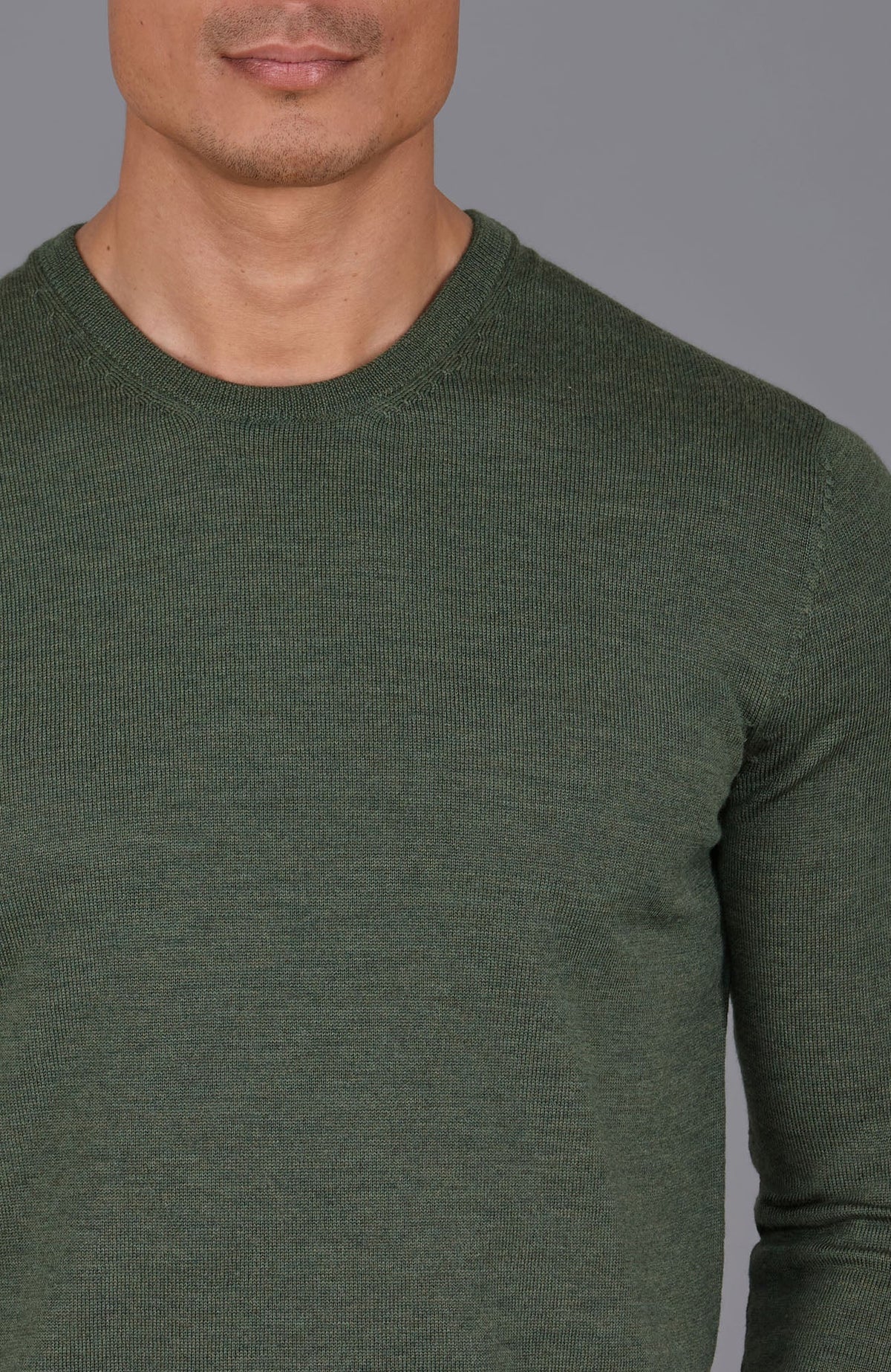 Mens Extra Fine Merino Wool Crew Neck Jumper