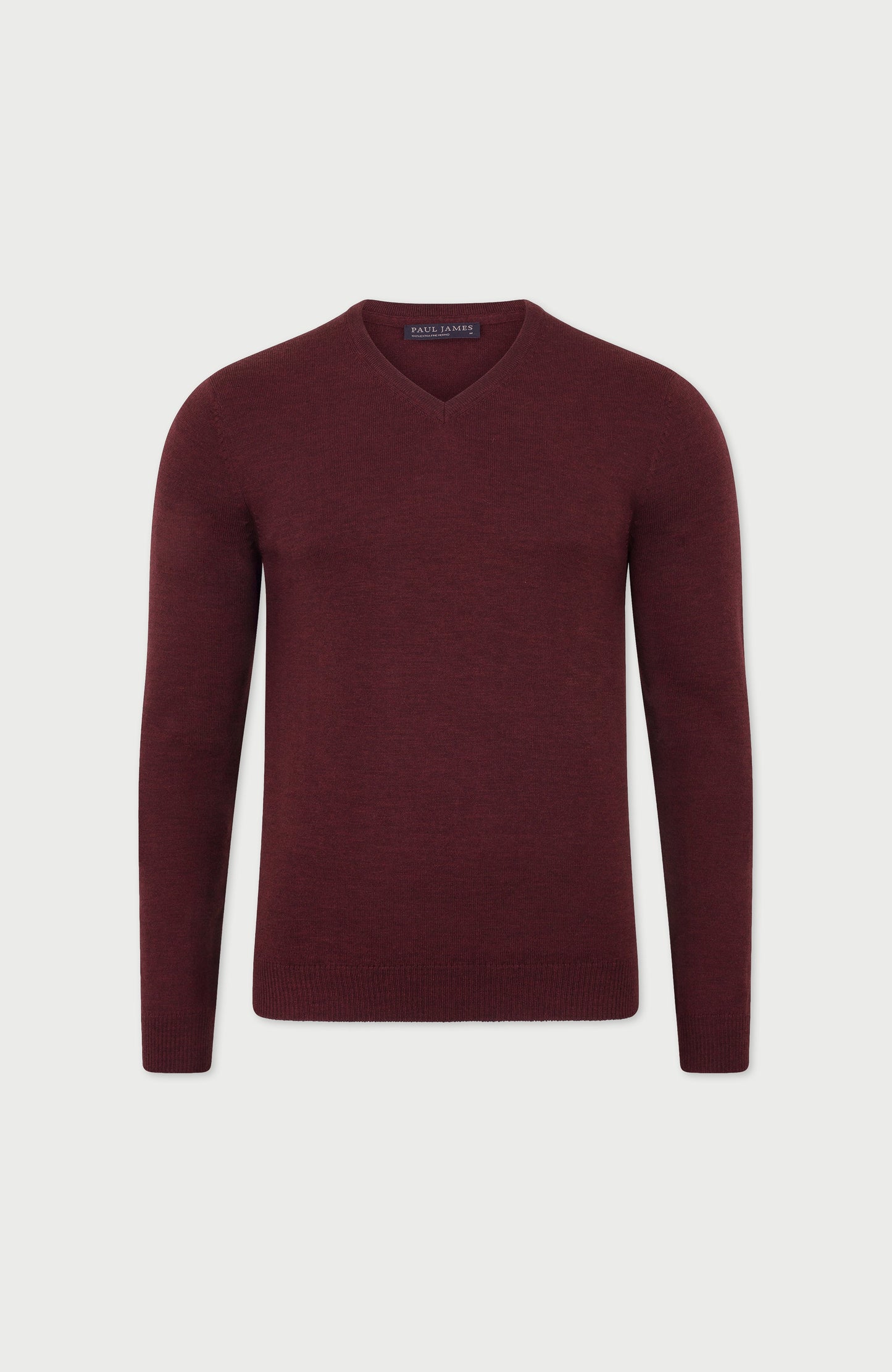 Mens Extra Fine Merino Wool V-Neck Jumper