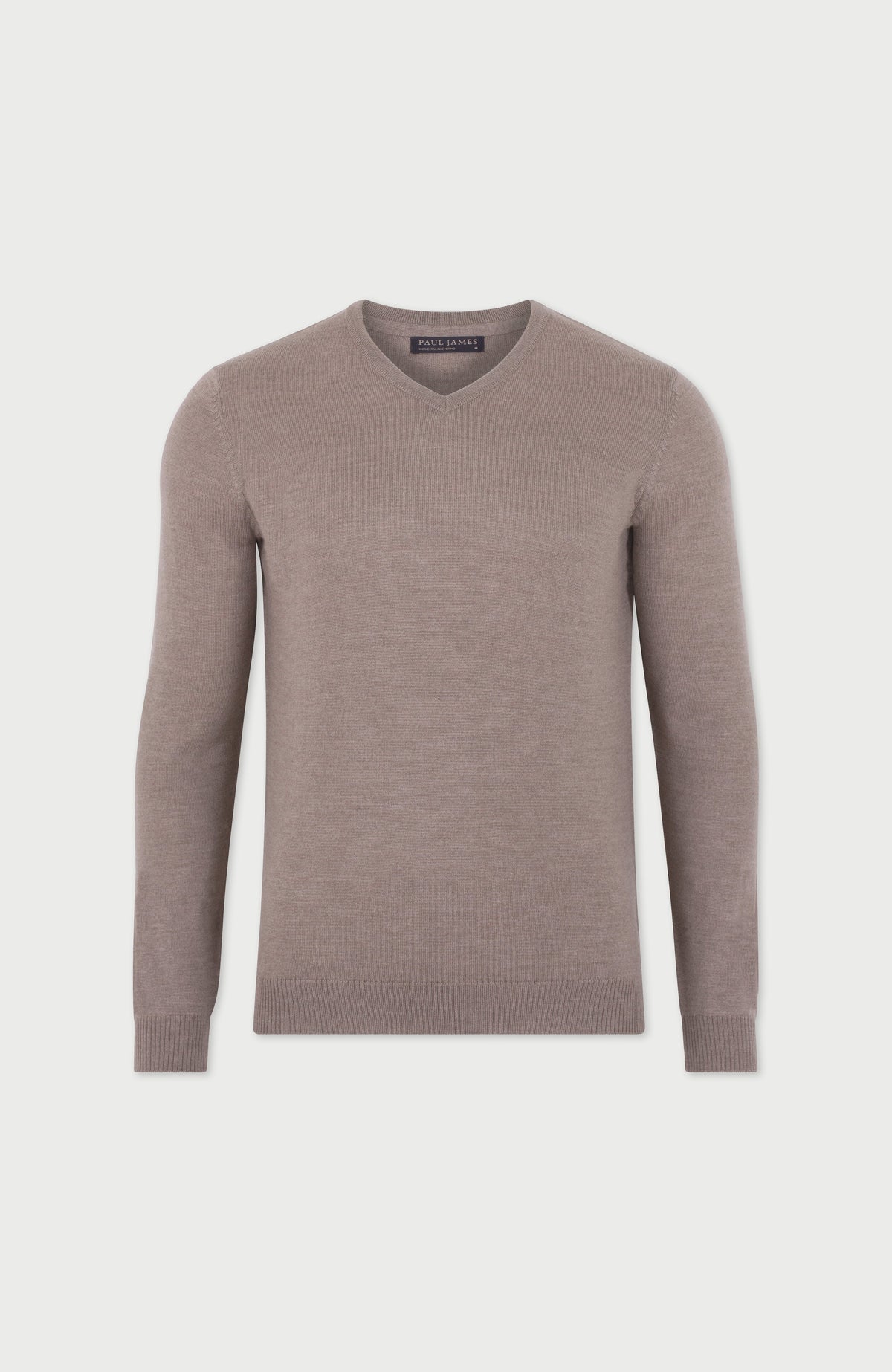 Mens Extra Fine Merino Wool V-Neck Jumper