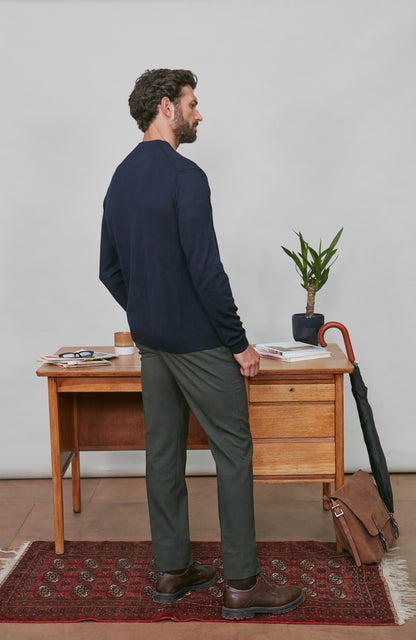 Mens Extra Fine Merino Wool Cardigan
