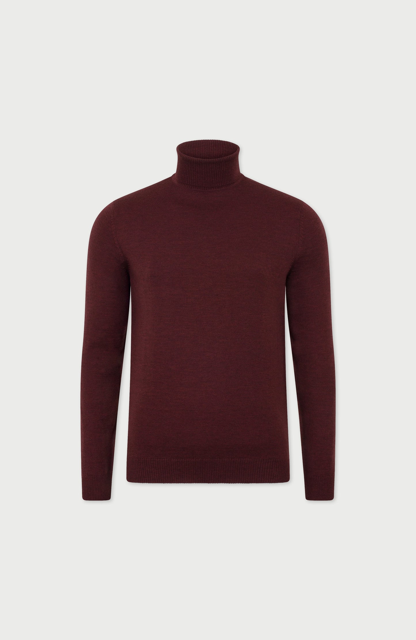 Mens Extra Fine Merino Wool Roll Neck Jumper