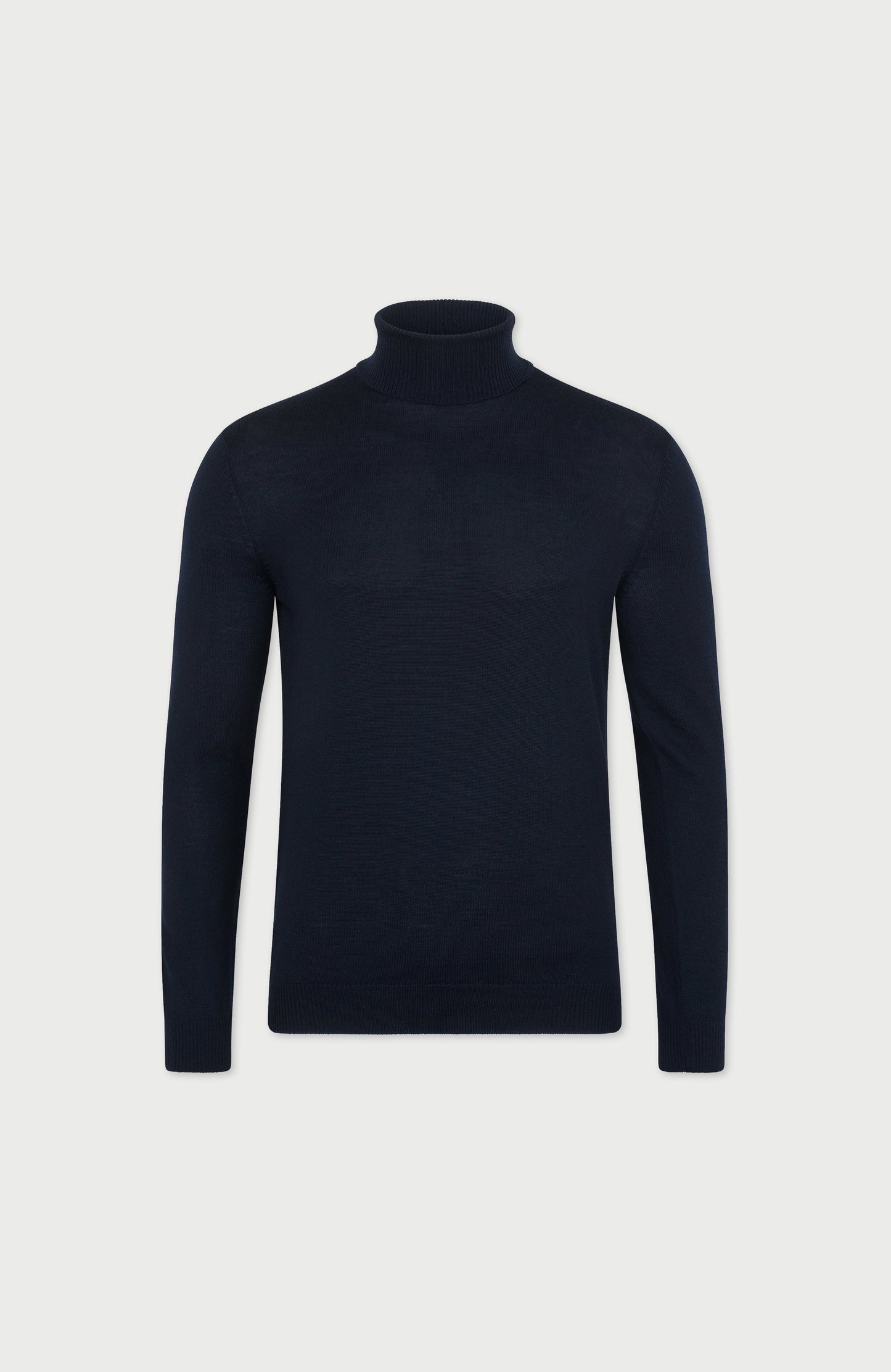 Mens Extra Fine Merino Wool Roll Neck Jumper