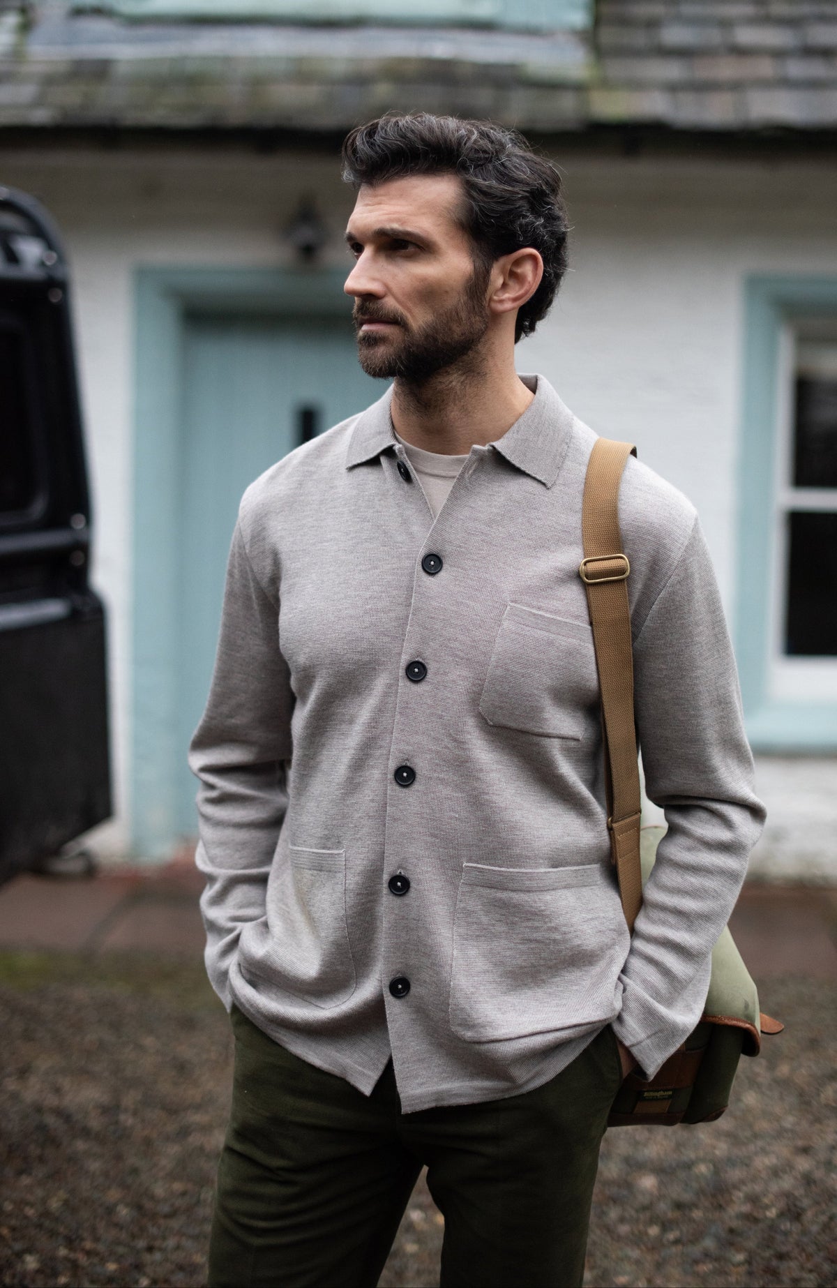 Mens Extra Fine Merino Wool Work Shirt