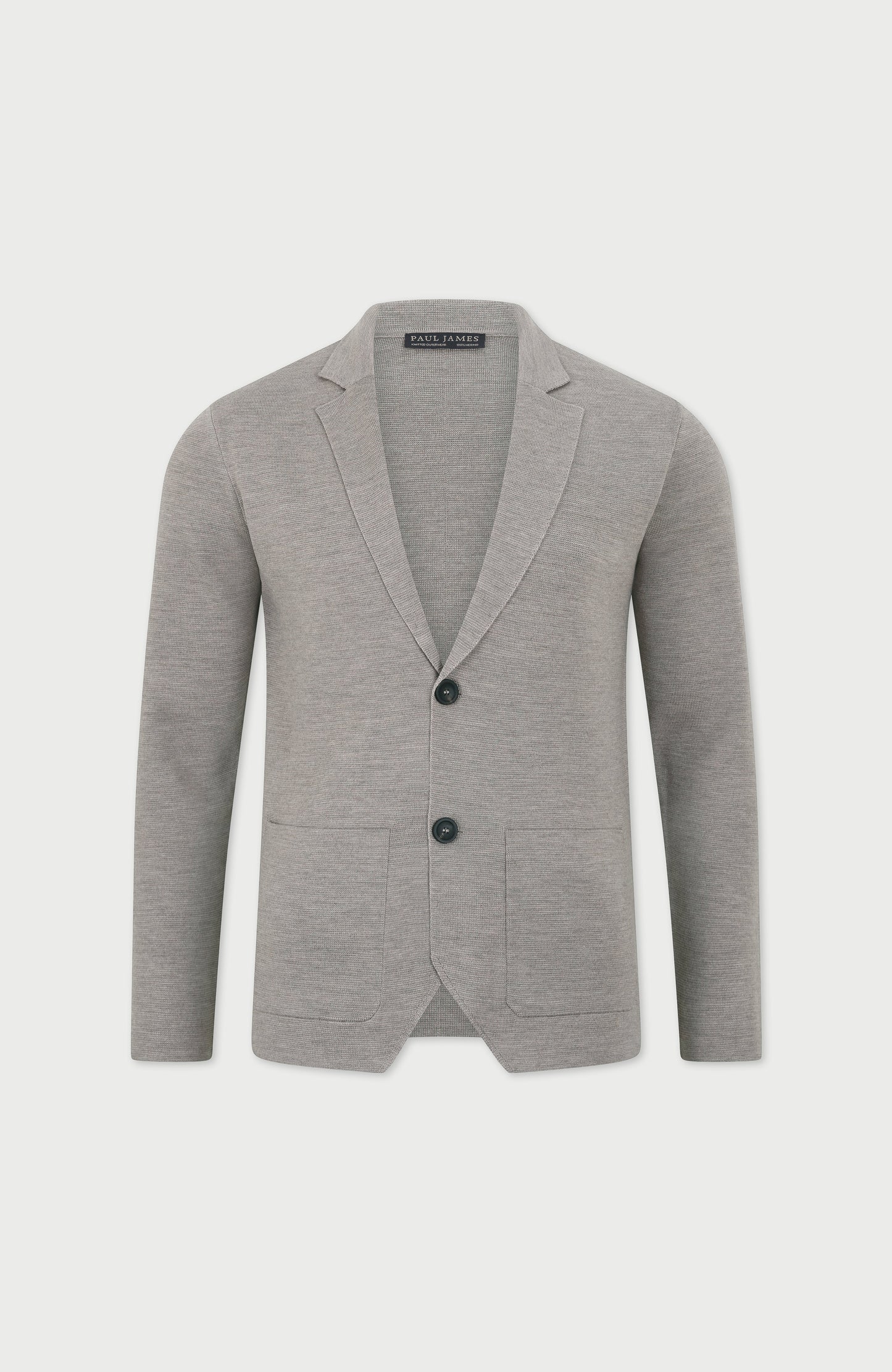 Mens Lightweight Extra Fine Merino Wool Knitted Blazer