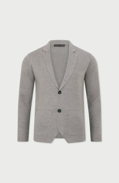 Mens Lightweight Extra Fine Merino Wool Knitted Blazer