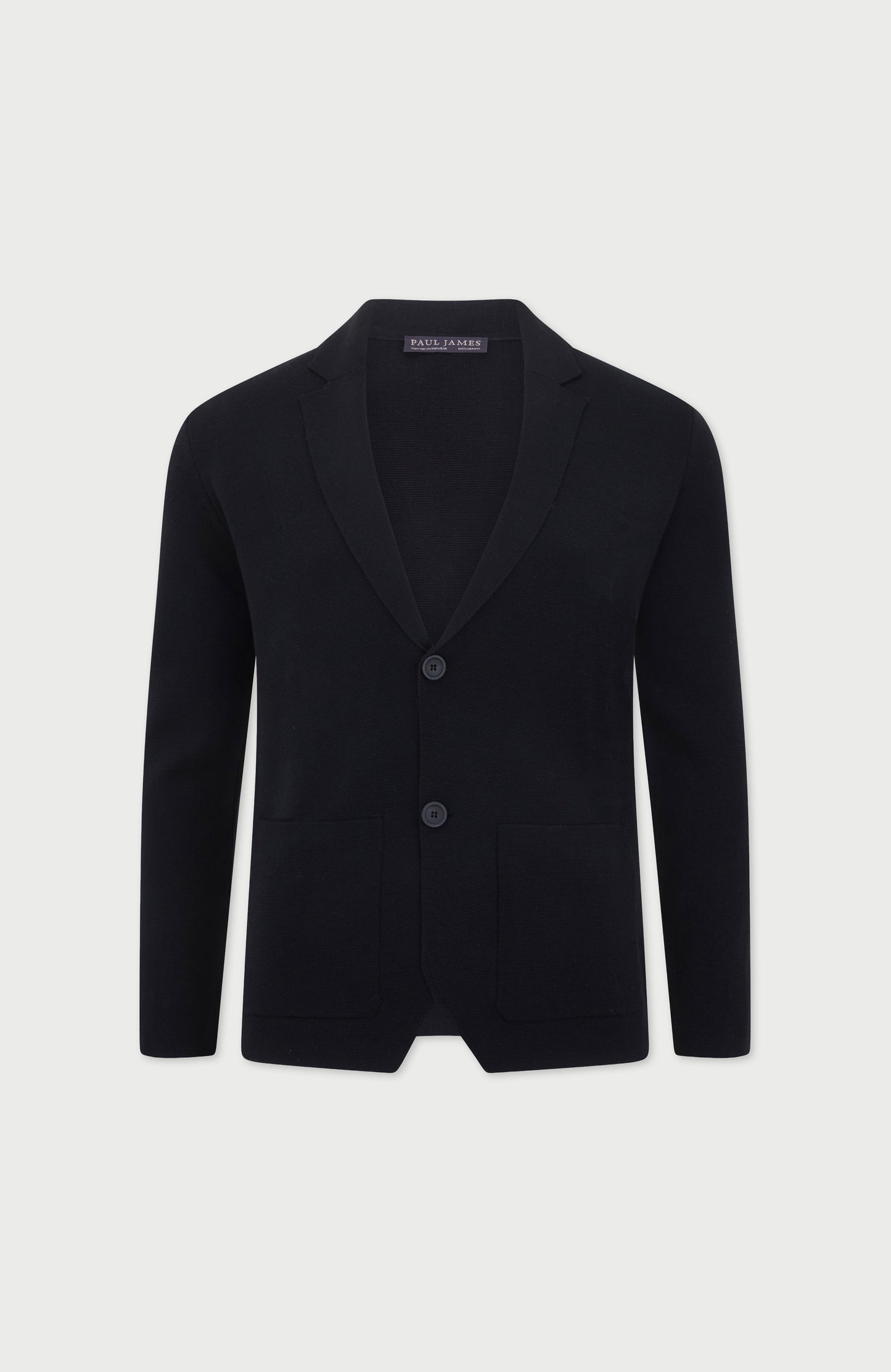 Mens Lightweight Extra Fine Merino Wool Knitted Blazer