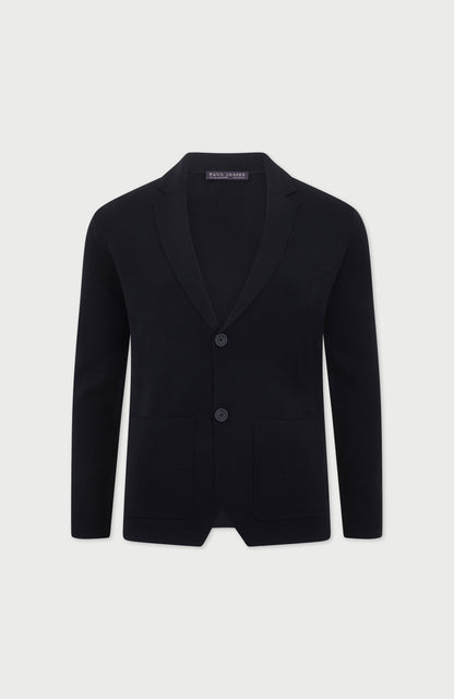 Mens Lightweight Extra Fine Merino Wool Knitted Blazer