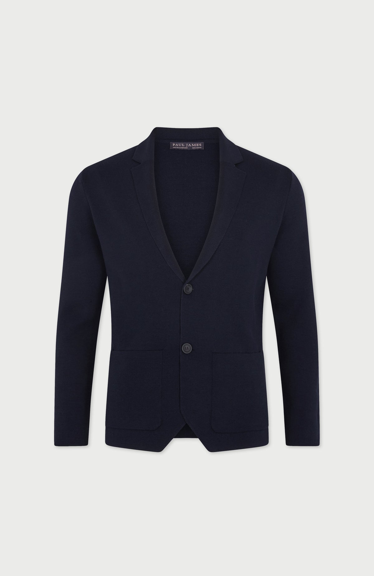 Mens Lightweight Extra Fine Merino Wool Knitted Blazer