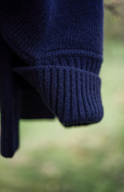 Mens Merino Cashmere Submariner Roll Neck Jumper