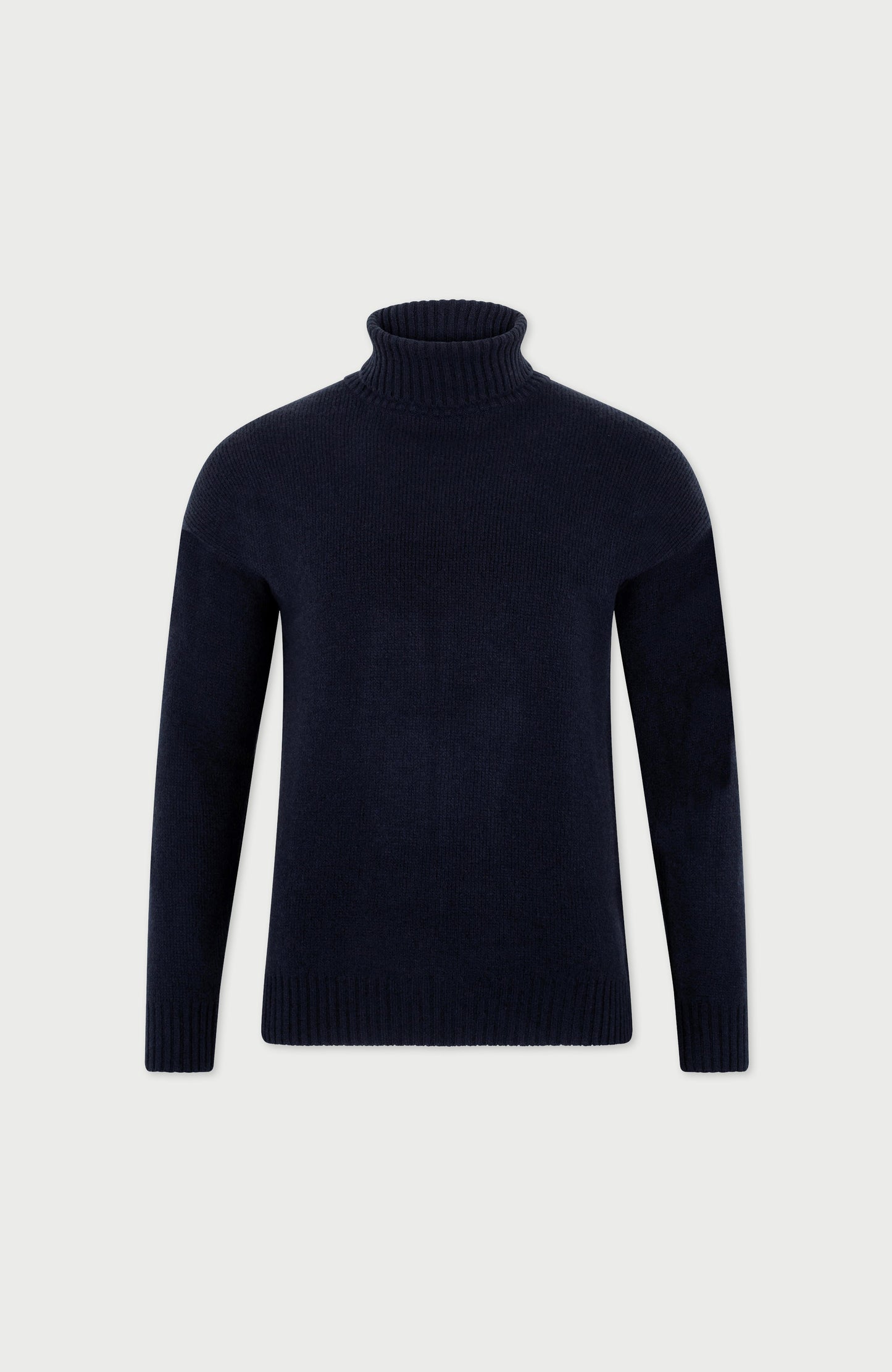 Mens Merino Cashmere Submariner Roll Neck Jumper