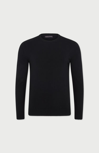Mens Lightweight Merino Cashmere Crew Neck Jumper