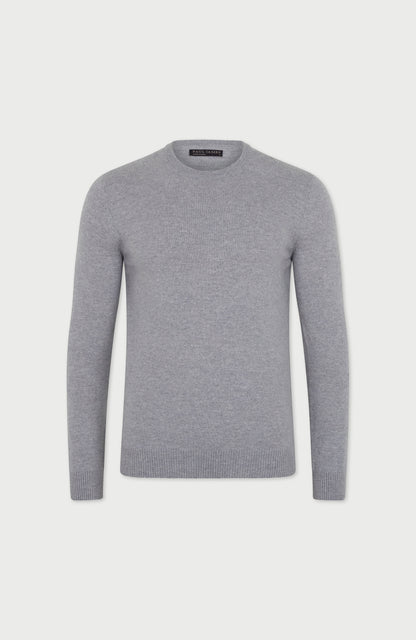 Mens Lightweight Merino Cashmere Crew Neck Jumper