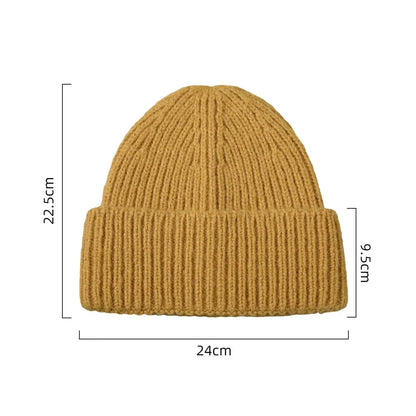 Cuffed Knit Mohair Blend Beanie Hat